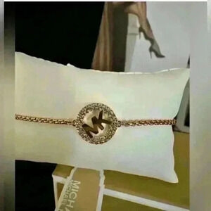 Michael Kors Gold Bracelet with Crystal Circle